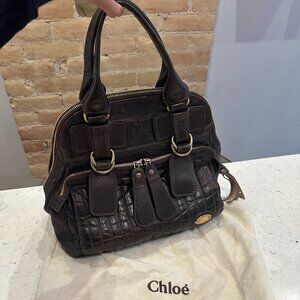 CHLOE Bay vintage tote/handbag (brown)